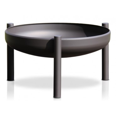 Fire bowl, coated, black, 125 cm, Ricon