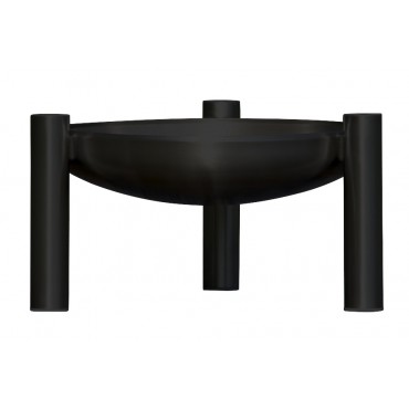 Fire bowl, coated, black, 70 cm, Ricon