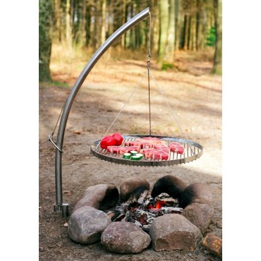 Swing Grill Barbecue - Spear w. Hanger and round grid