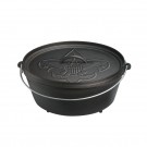 Lodge Camp Dutch Oven, boy scout, 30,5cm, flat, cast iron, with feet and lid
