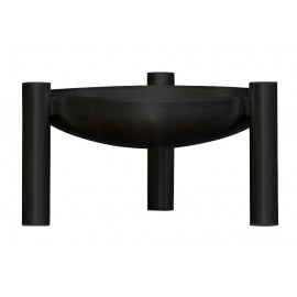 Fire bowl, coated, black, 90 cm, Ricon