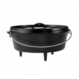  Lodge Camp Dutch Oven, 30,5cm, flat, cast iron, with feet and lid