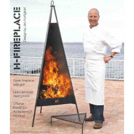 H-Chemney Terrace heater with Cooking Grid for H-Fireplace