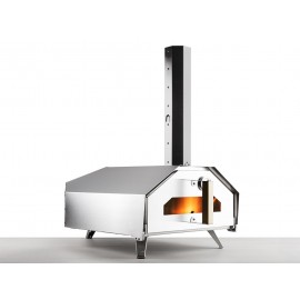 Ooni PRO wood-fired pizza oven (stainless steel) with stone baking board