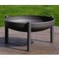 Fire bowl, coated, black, 125 cm, Ricon