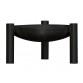 Fire bowl, coated, black, 80 cm, Ricon