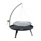 Fire Pit Ø 80cm Charcoal Grill (Patina Look) with winch