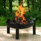Fire bowl, coated, black, 70 cm, Ricon