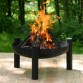 Fire bowl, coated, black, 90 cm, Ricon